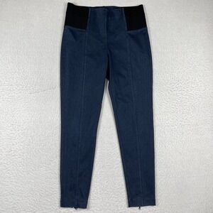 St. John Pants Womens Medium Blue Made In USA Pull On Elastic Waist Casual Pant
